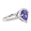 Image 2 : 14KT White Gold 2.59ct Tanzanite and Diamond Ring