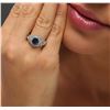 Image 1 : 14KT White Gold 2.63ct Sapphire and Diamond Ring