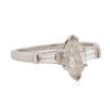 Image 2 : Platinum 1.39ctw Marquise Cut Diamond Ring