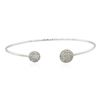 Image 3 : 14KT White Gold 0.59ctw Diamond Bangle Bracelet