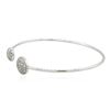 Image 4 : 14KT White Gold 0.59ctw Diamond Bangle Bracelet