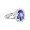 Image 2 : 14KT White Gold 1.56ct Tanzanite and Diamond Ring
