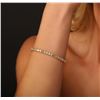 Image 2 : 14KT Yellow Gold 7.26ctw Diamond Tennis Bracelet