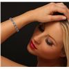 Image 2 : 14KT White Gold 8.55ctw Tanzanite and Diamond Bracelet
