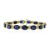 Image 3 : 14KT Yellow Gold 28.50ctw Sapphire and Diamond Bracelet