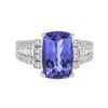 Image 1 : 18KT White Gold 4.26ct Tanzanite and Diamond Ring