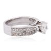 Image 4 : 18KT White Gold 1.10ctw Diamond Wedding Ring Set