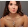 Image 1 : 14KT White Gold 2.73ct Sapphire and Diamond Necklace