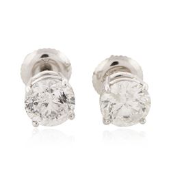 14KT White Gold 1.82ctw Diamond Earrings