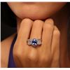 Image 1 : 14KT White Gold 2.20ct Tanzanite and Diamond Ring