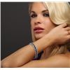 Image 2 : 14KT White Gold 19.75ctw Tanzanite and Diamond Bracelet