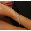 Image 1 : 14KT White Gold 1.05ctw Diamond Bangle