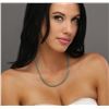 Image 1 : 14KT White Gold 11.70ctw Emerald and Diamond Necklace