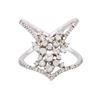 Image 3 : 14KT White Gold 0.58ctw Diamond Ring