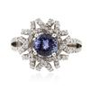 Image 3 : 14KT White Gold 1.09ct Tanzanite and Diamond Ring