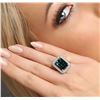 Image 2 : 14KT White Gold 11.30ct Tourmaline and Diamond Ring