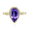 Image 1 : 14KT Yellow Gold 2.22ct Tanzanite and Diamond Ring