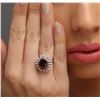 Image 2 : 14KT White Gold 5.66ct Garnet and Diamond Ring