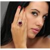 Image 2 : 14KT Yellow Gold 12.34ctw Ruby and Diamond Ring