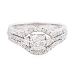 14KT White Gold 0.88ctw Diamond Ring