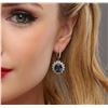 Image 2 : 14KT White Gold 11.56ctw Topaz and Diamond Earrings
