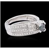 Image 4 : 18KT White Gold 0.98ctw Blue Diamond Wedding Ring Set