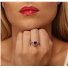 Image 1 : 14KT White Gold 1.39ct Ruby and Diamond Ring