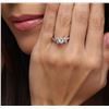 Image 3 : 14KT White Gold 0.73ctw Diamond Ring