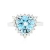 Image 1 : 14KT White Gold 4.03ct Blue Topaz and Diamond Ring