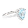 Image 2 : 14KT White Gold 4.03ct Blue Topaz and Diamond Ring