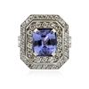 Image 1 : 14KT White Gold 3.23ct Tanzanite and Diamond Ring