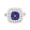 Image 3 : 14KT White Gold 2.81ct Sapphire and Diamond Ring