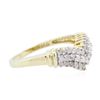 Image 2 : 10KT Two-Tone Gold 0.55ctw Diamond Ring