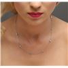 Image 2 : 14KT White Gold 1.57ctw Diamond Necklace