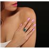 Image 2 : 14KT White Gold 5.08ct Emerald and Diamond Ring