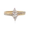 Image 1 : 14KT Yellow Gold 1.36ctw Marquise Cut Diamond Ring