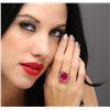 Image 2 : 14KT Yellow Gold 13.48ctw Ruby and Diamond Ring