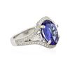 Image 2 : 18KT White Gold 3.13ct Tanzanite and Diamond Ring