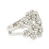 Image 4 : 14KT White Gold 0.86ctw Diamond Ring