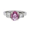Image 3 : 14KT White Gold 1.15ct Sapphire and Diamond Ring