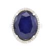 Image 3 : 14KT White Gold 14.83ct Sapphire and Diamond Ring