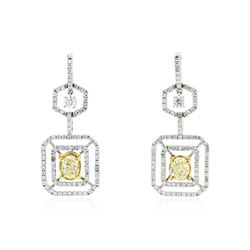 Platinum 2.45ctw Diamond Earrings