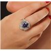 Image 1 : 14KT White Gold 4.00ct Tanzanite and Diamond Ring