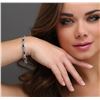 Image 2 : 14KT White Gold 5.72ctw Sapphire and Diamond Bracelet