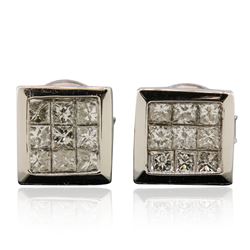 14KT White Gold 0.69ctw Diamond Earrings