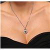 Image 1 : 14KT White Gold 1.18ctw Diamond Pendant With Chain