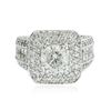 Image 3 : 14KT White Gold 4.38ctw Diamond Ring