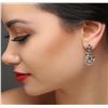 Image 2 : 14KT White Gold 3.36ctw Sapphire and Diamond Earrings