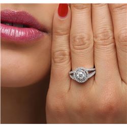 14KT White Gold 1.12ctw Diamond Ring