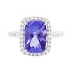 Image 1 : 14KT White Gold 3.83ct Tanzanite and Diamond Ring